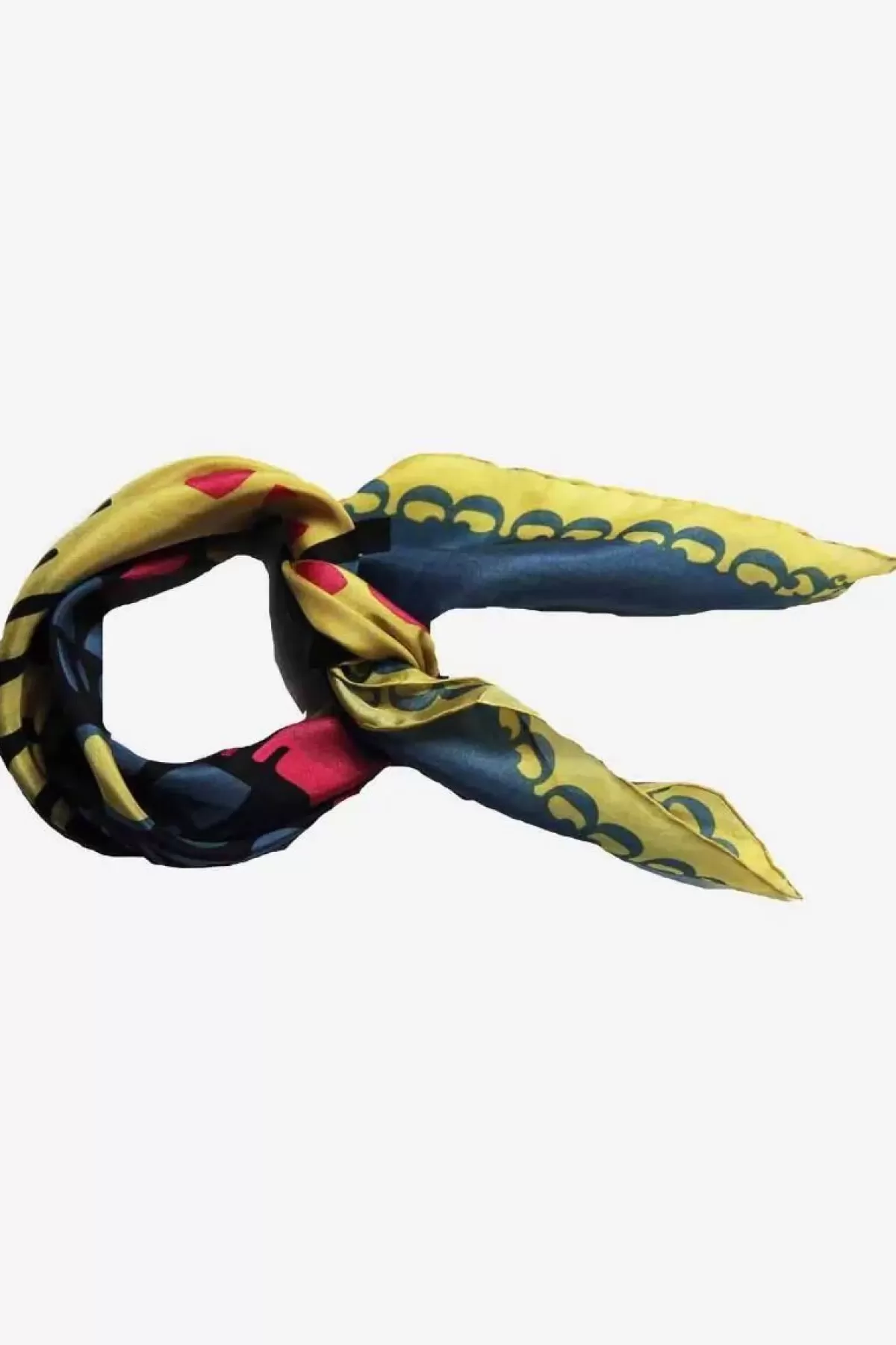 Danefæ Schals>Les Belles Vagabondes Mini Silk Scarf Mogador Yellow
