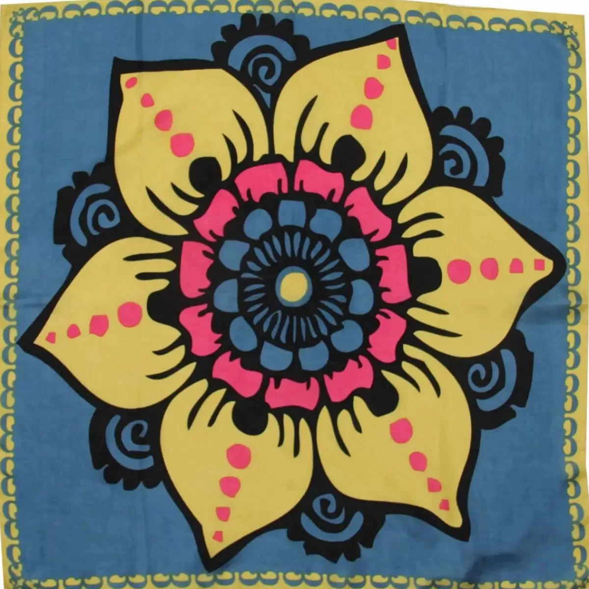Danefæ Schals>Les Belles Vagabondes Mini Silk Scarf Mogador Yellow