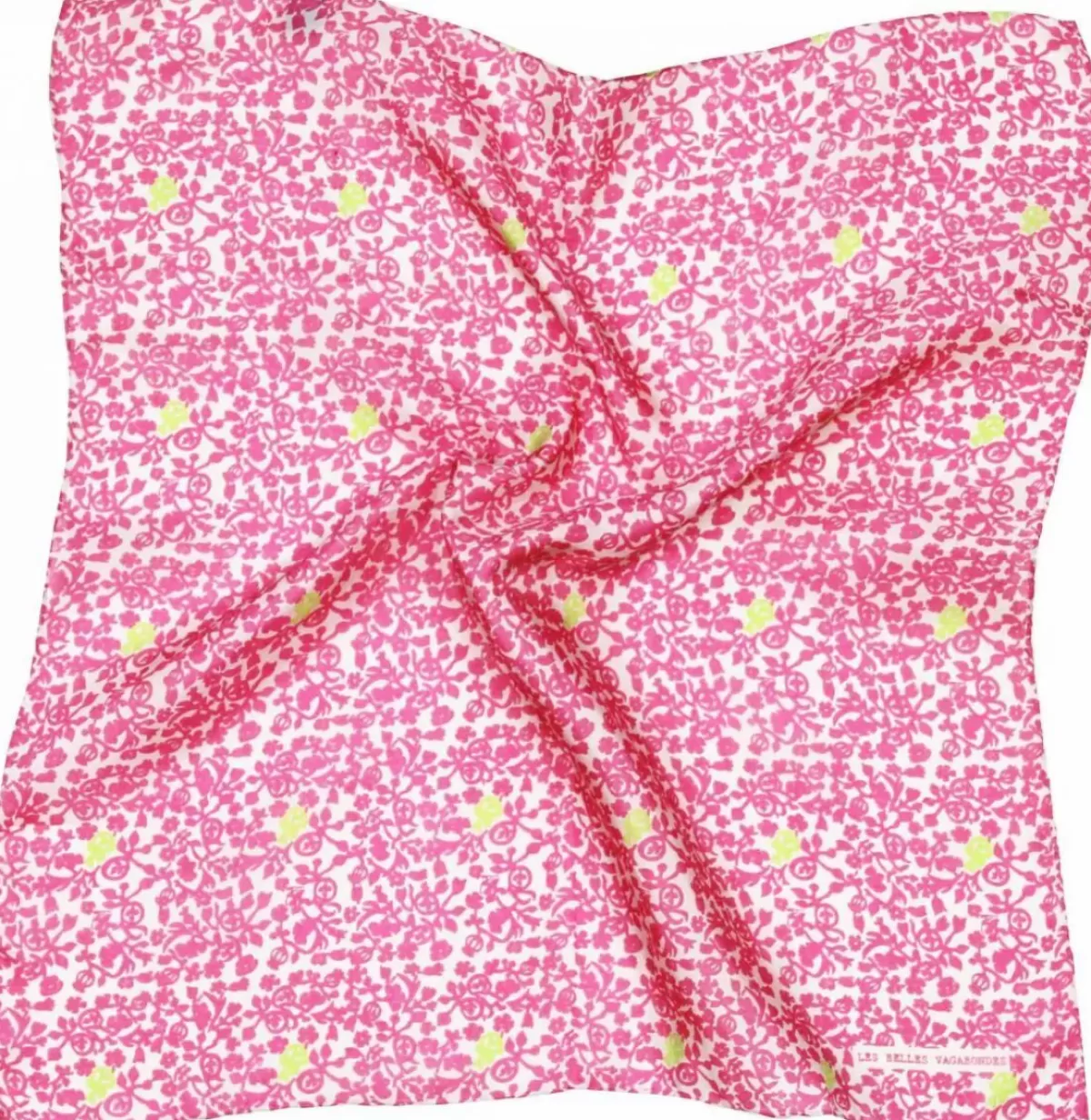 Danefæ Schals>Les Belles Vagabondes Mini Silk Scarf Pink Lobelia