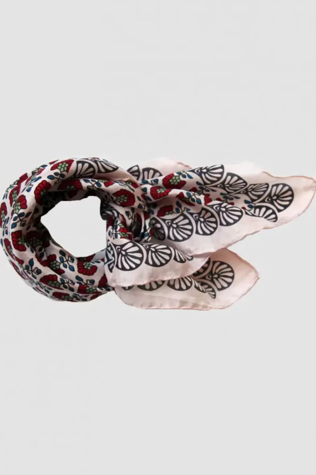 Danefæ Schals>Les Belles Vagabondes Mini Silk Scarf Pondichery Pink