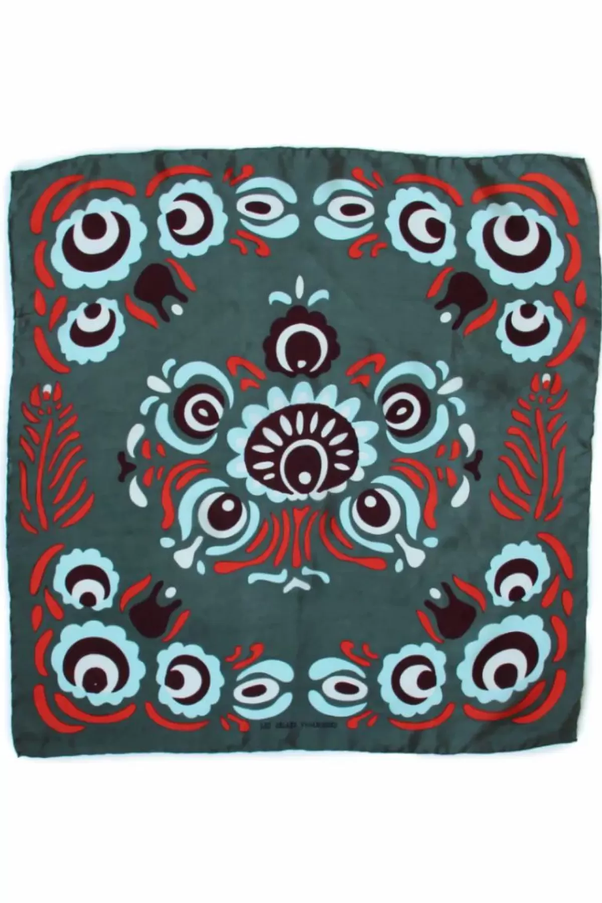 Danefæ Schals>Les Belles Vagabondes Mini Silk Scarf Zora Khaki