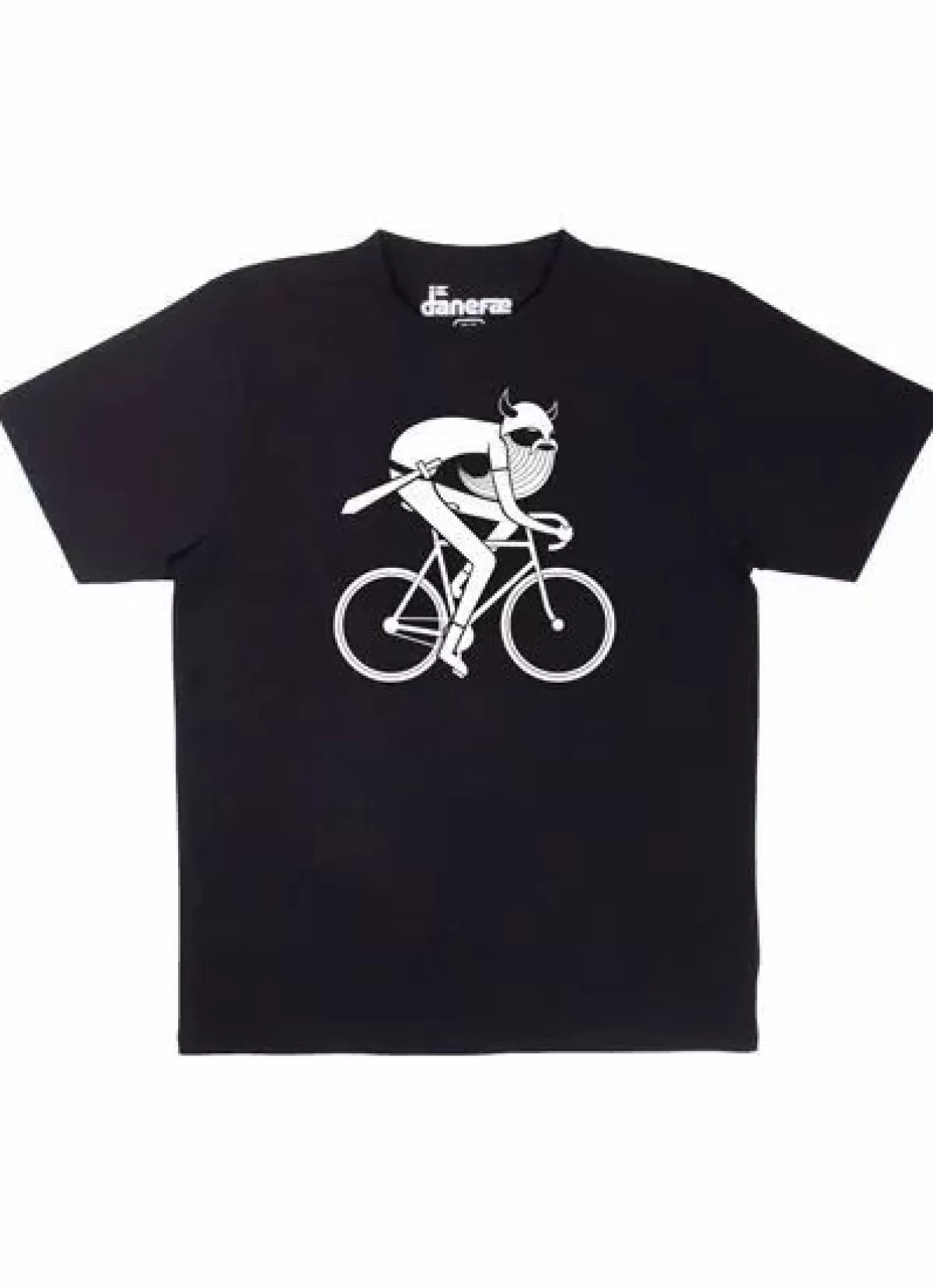 Danefæ T-Shirts>Mande Tee Black Bikingviking (White)