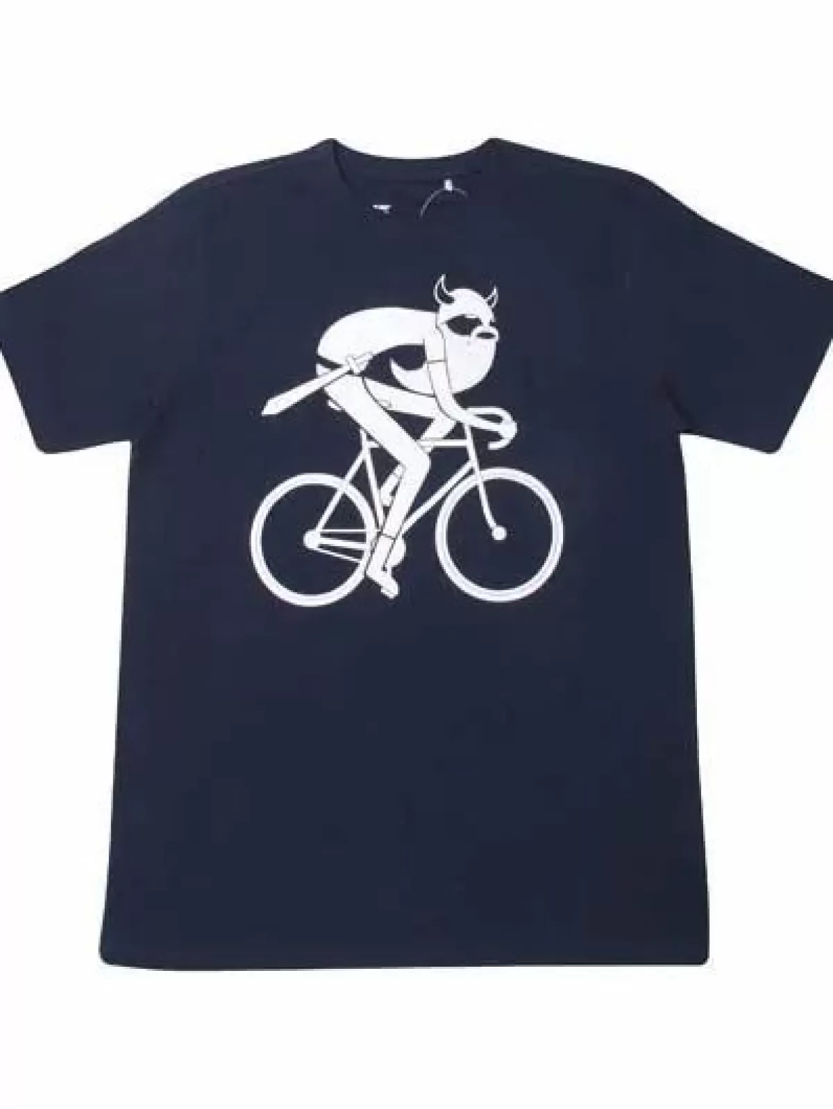 Danefæ T-Shirts>Mande Tee Navy Biking Viking