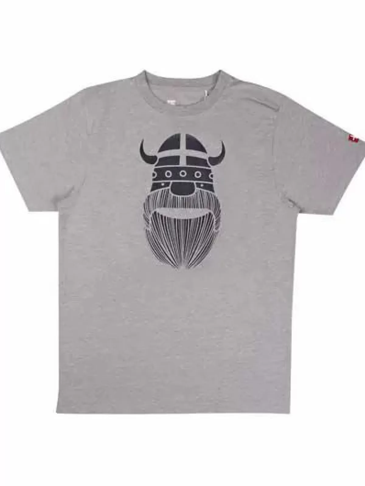 Danefæ T-Shirts>Mande Tee X Heather Grey Erik Flag