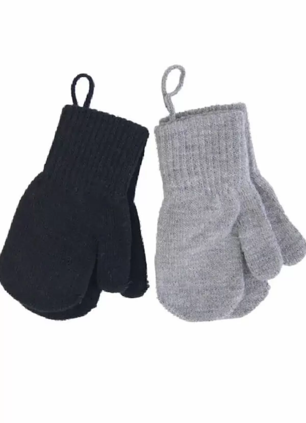 Discount Melton 2-Pak Baby Luffer Black/Light Grey Baby Mützen Und Handschuhe