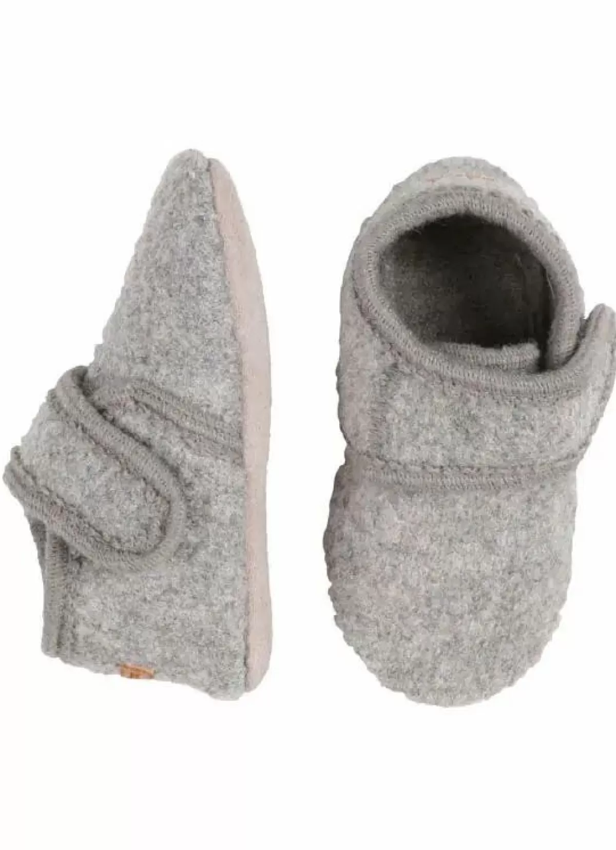Sale Melton Uld Hjemmesko Light Grey Melange Kinder Hausschuhe