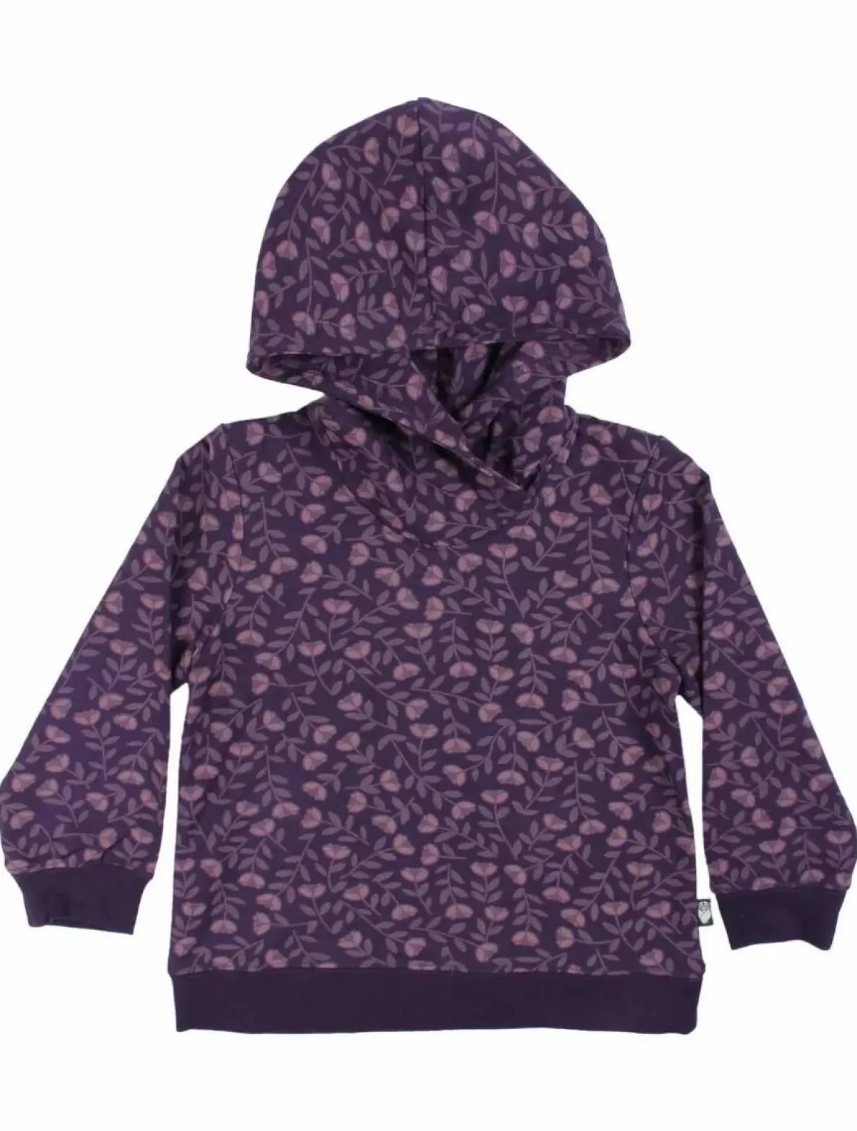 Online Organic - Danebirch Hoodie Black Mauve Fleurie Kinder Sweatshirts