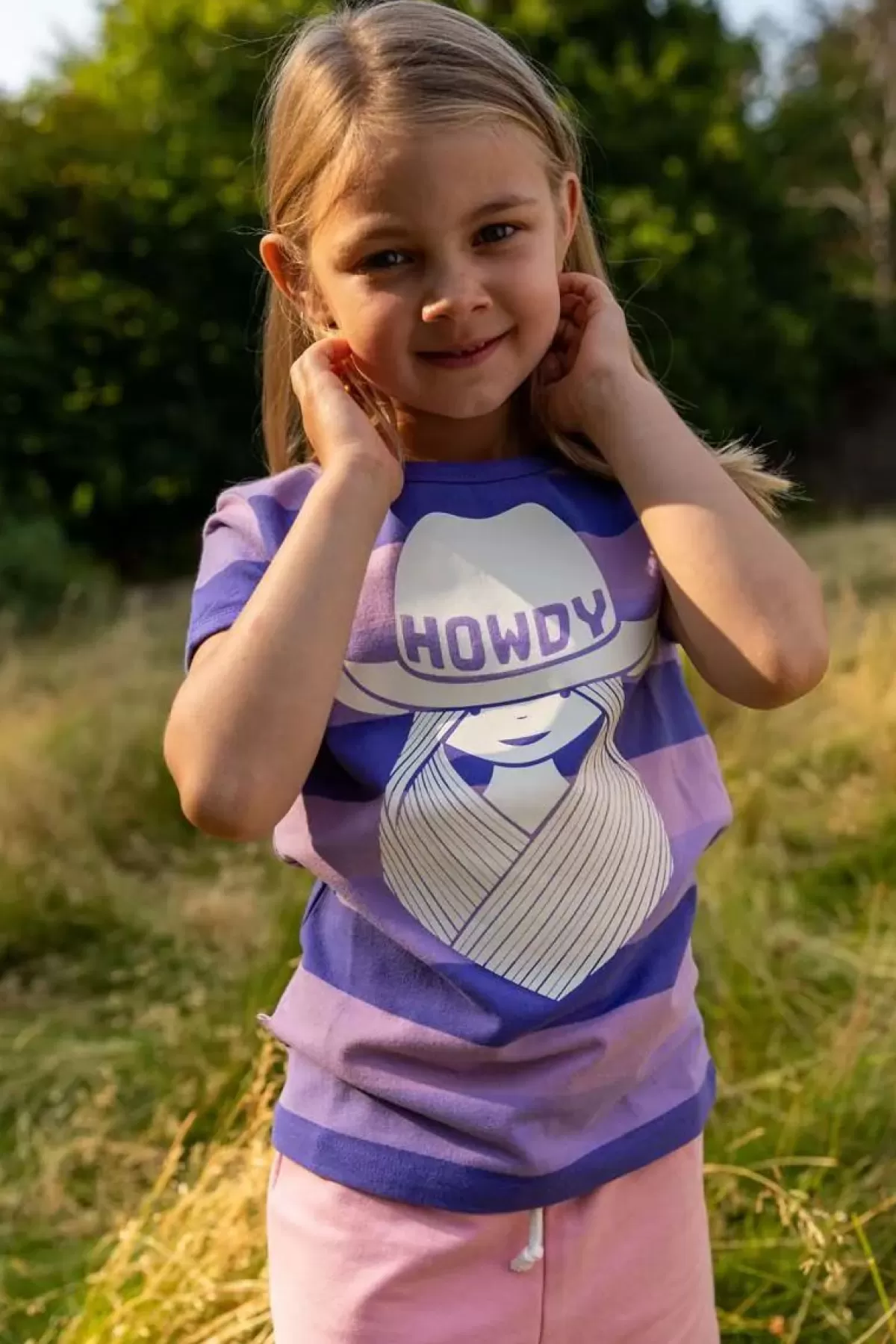 Shop Organic - Danechives Tee Purple Haze Cowgirl Kinder T-Shirts