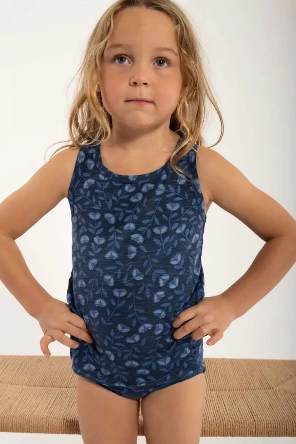 Online Organic - Danekrokus Set Marine/Cold Blue Fleurie Kinder Unterwäsche