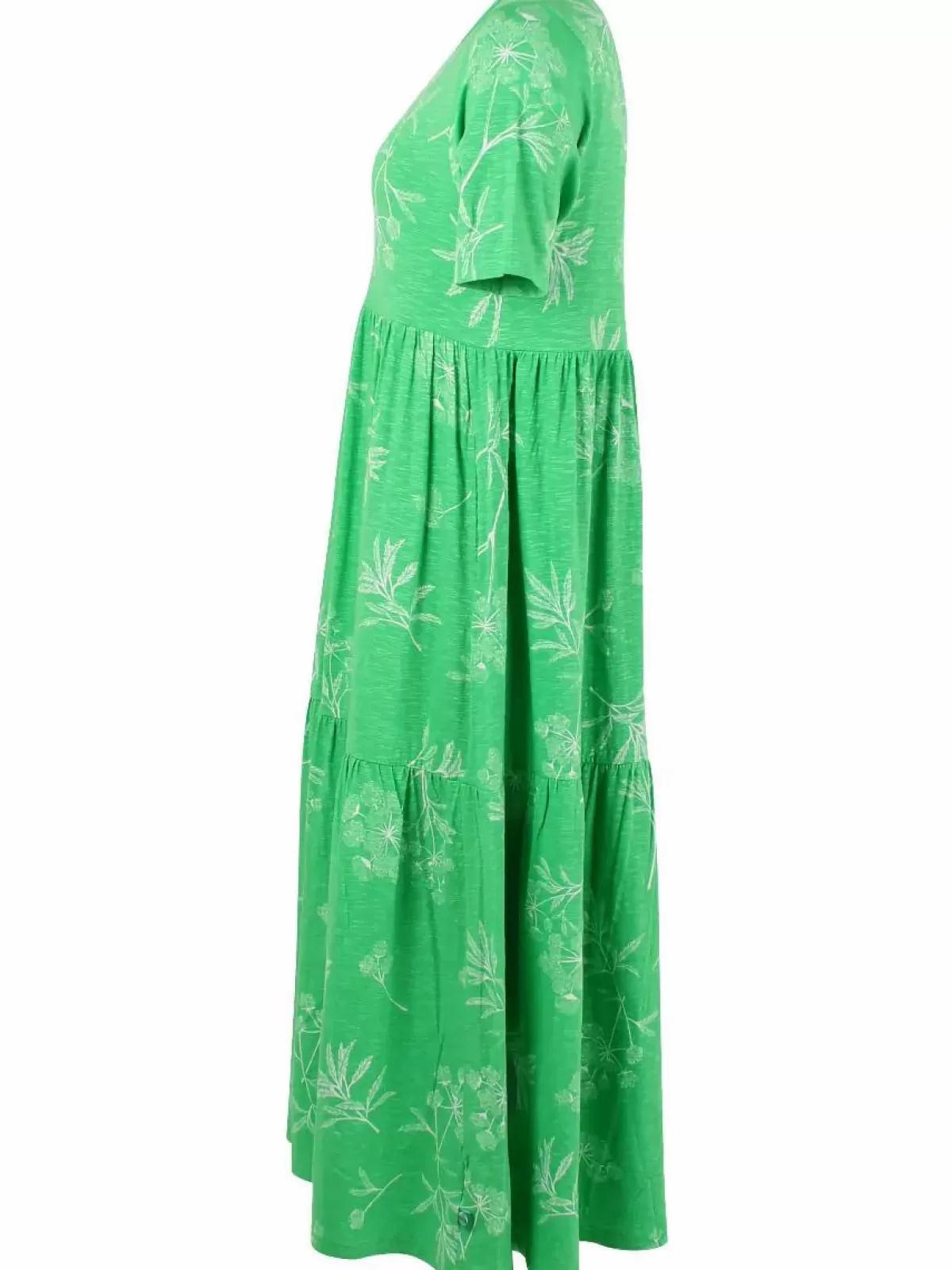 Danefæ Kleider>Organic - Danemarkise Slub Jersey Dress Spring Green Hemlock