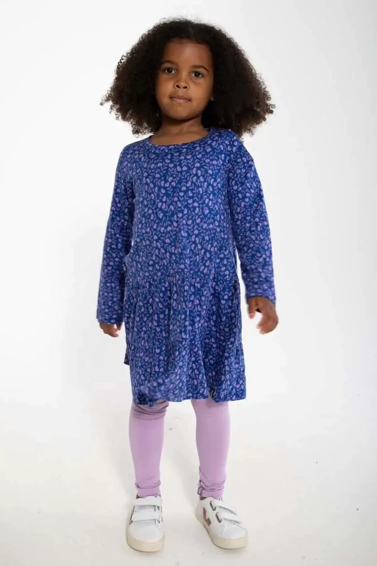 Online Organic - Danemiva Dress Deep Marine Fleurie Kinder Kleider