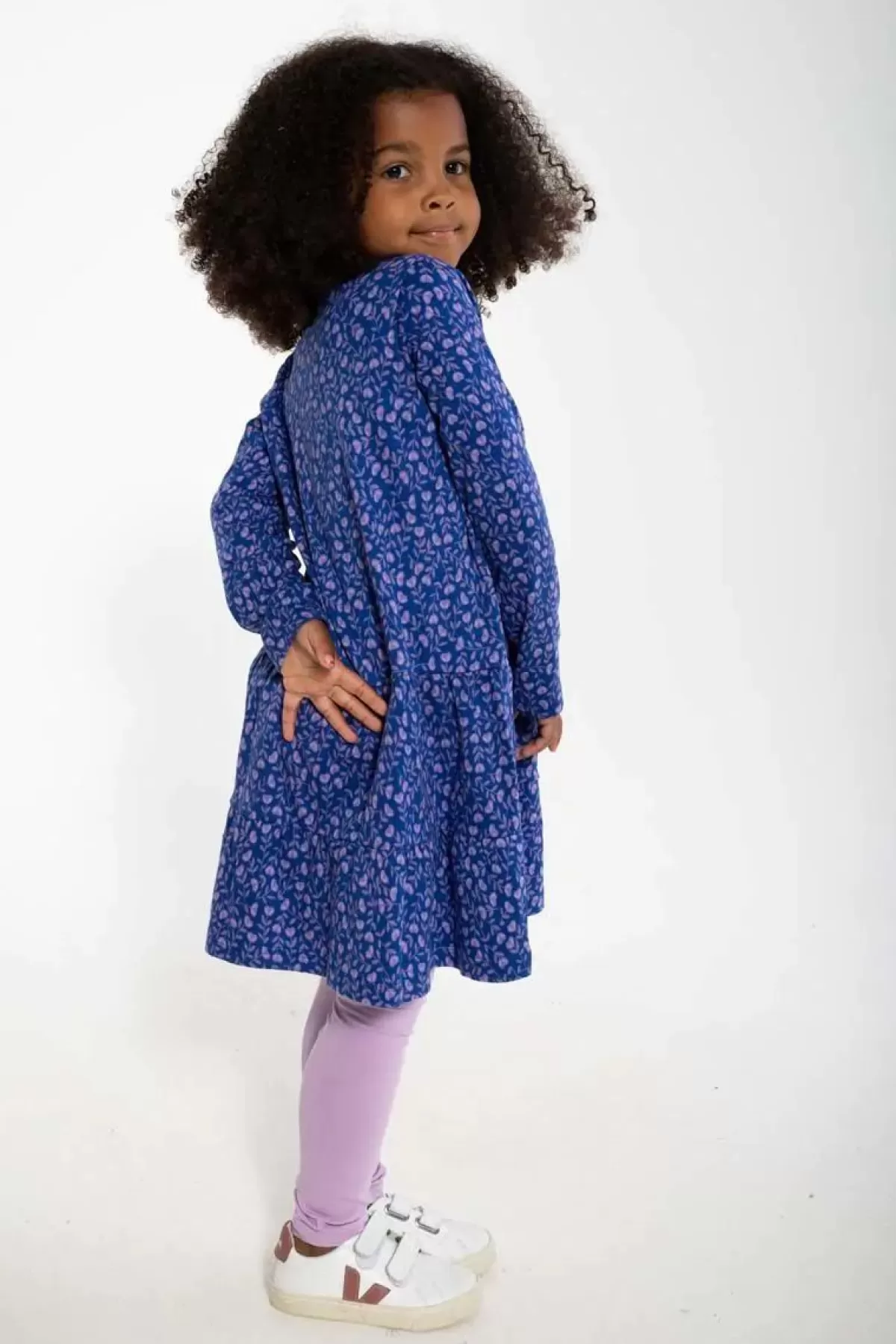 Online Organic - Danemiva Dress Deep Marine Fleurie Kinder Kleider