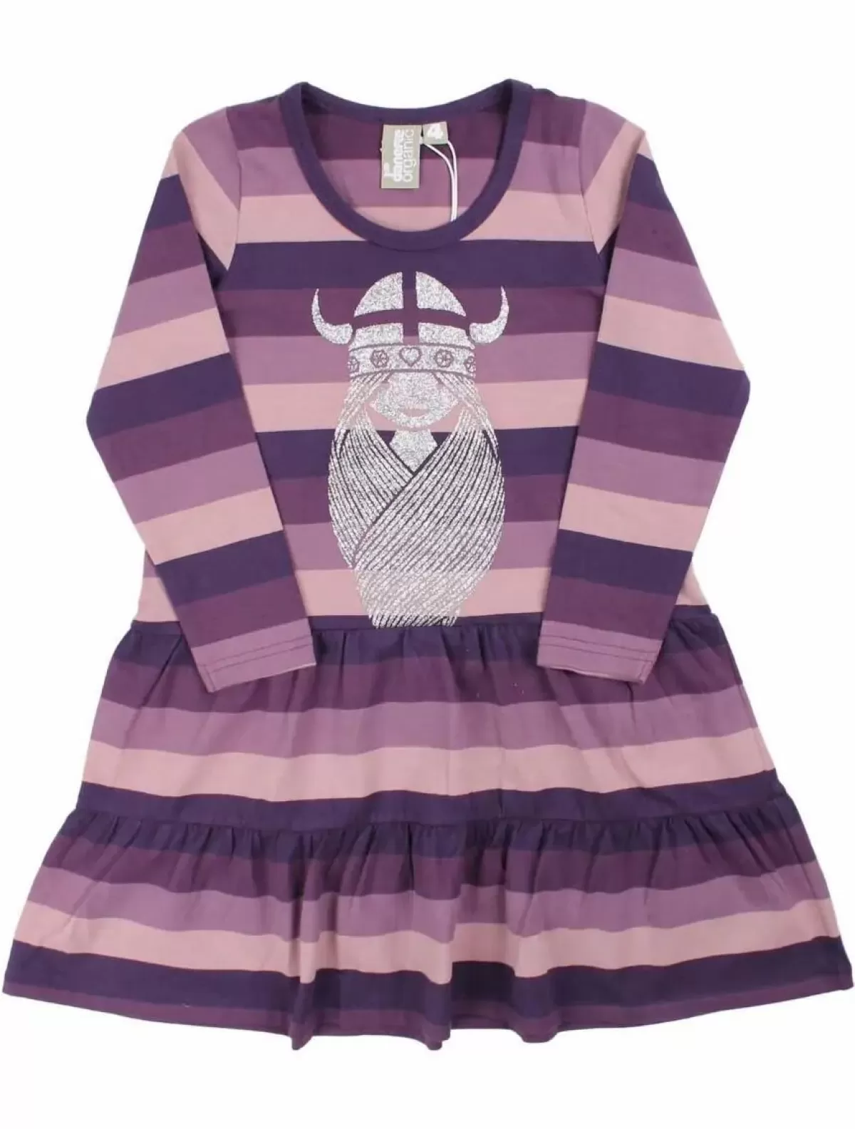 Online Organic - Danemiva Dress Eggplant Freja (Glitter) Kinder Kleider