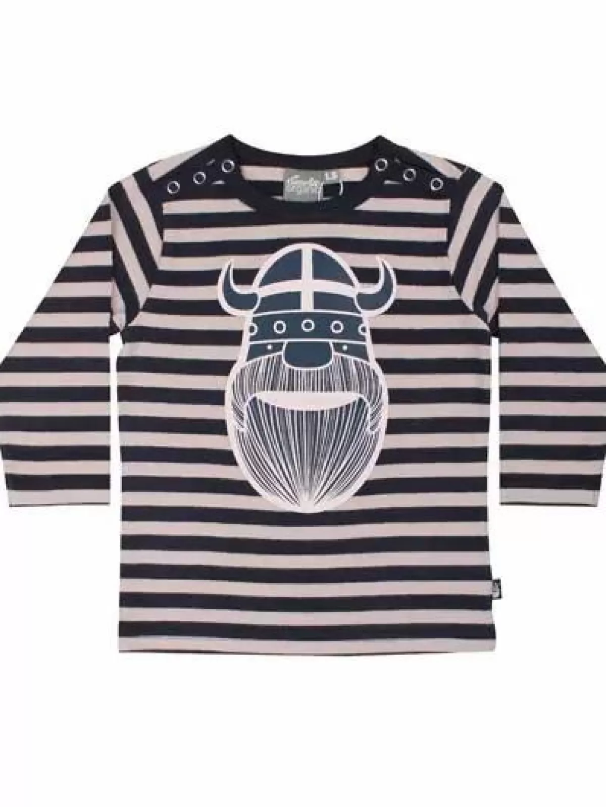Outlet Organic - Daneparsley Ls Lt Beige/Dk Navy Erik Baby Hemden Und Shirts