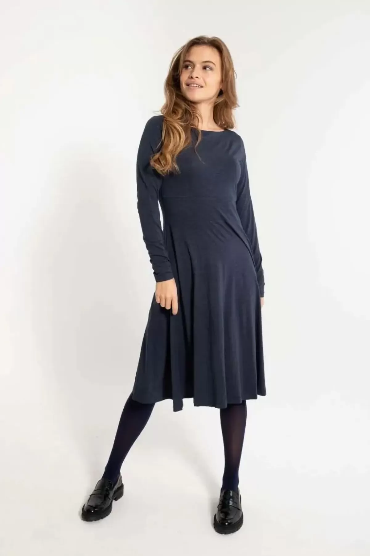 Danefæ Kleider>Organic - Danesigrid Viscose Dress Dk Navy