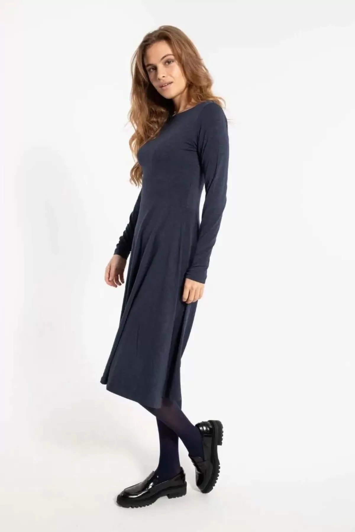 Danefæ Kleider>Organic - Danesigrid Viscose Dress Dk Navy