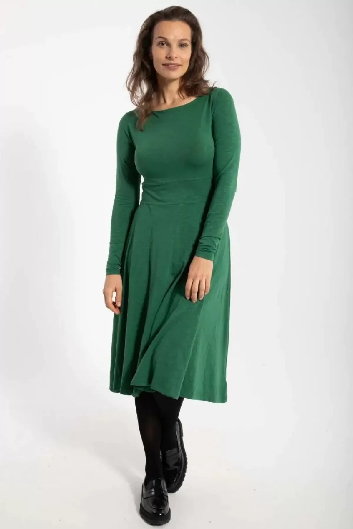 Danefæ Kleider>Organic - Danesigrid Viscose Dress Warm Khaki