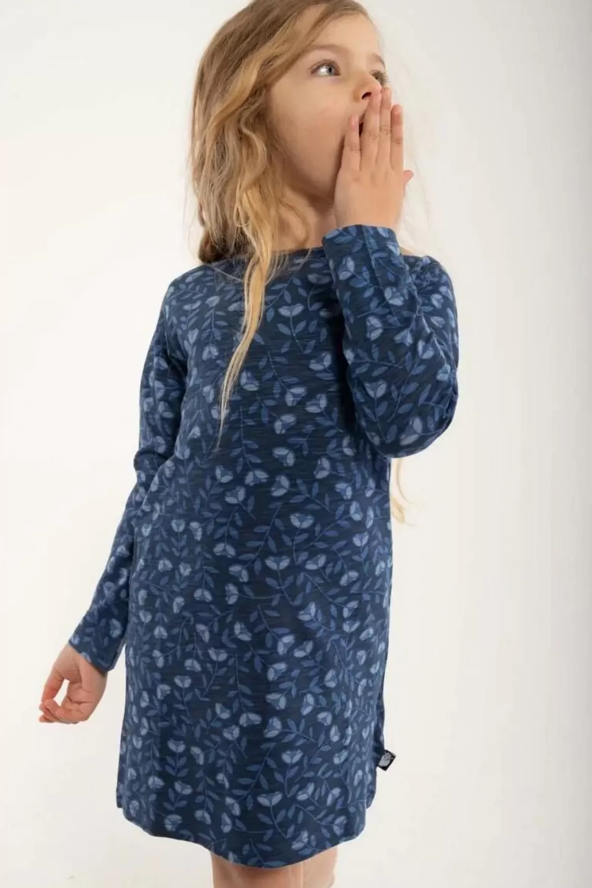 Store Organic - Danetulip Nightgown Marine/Cold Blue Fleurie Kinder Pyjamas