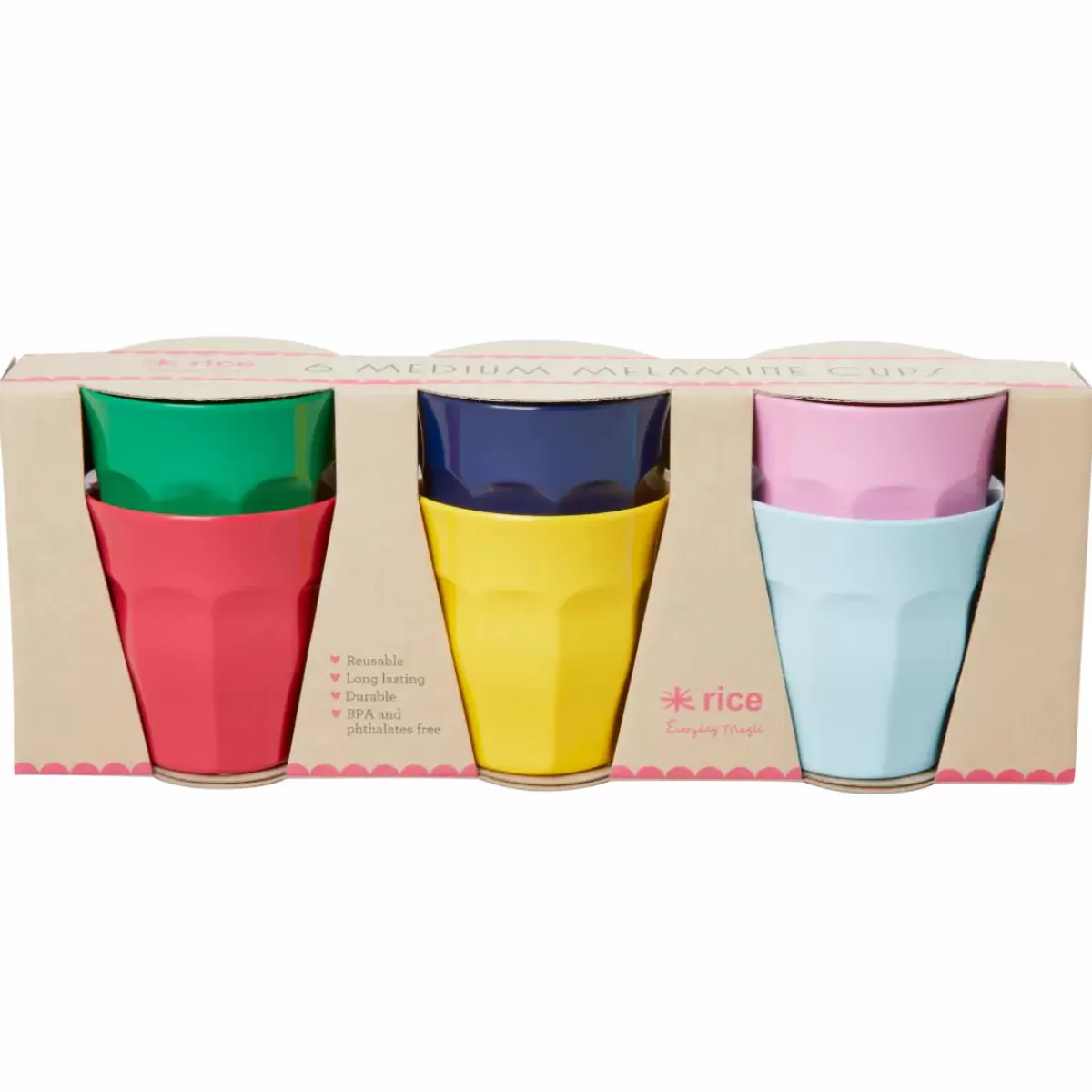 Best Sale Rice Melamine Kop 6 Stk - Medium Favourite Colors Baby Essenszeit