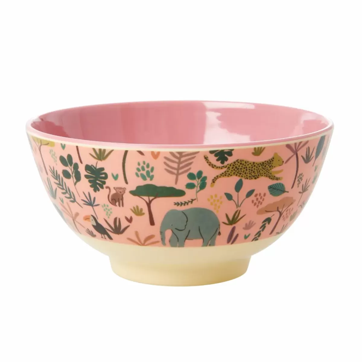 Best Sale Rice Melamine Skal - Medium Coral Jungle Animals Baby Essenszeit