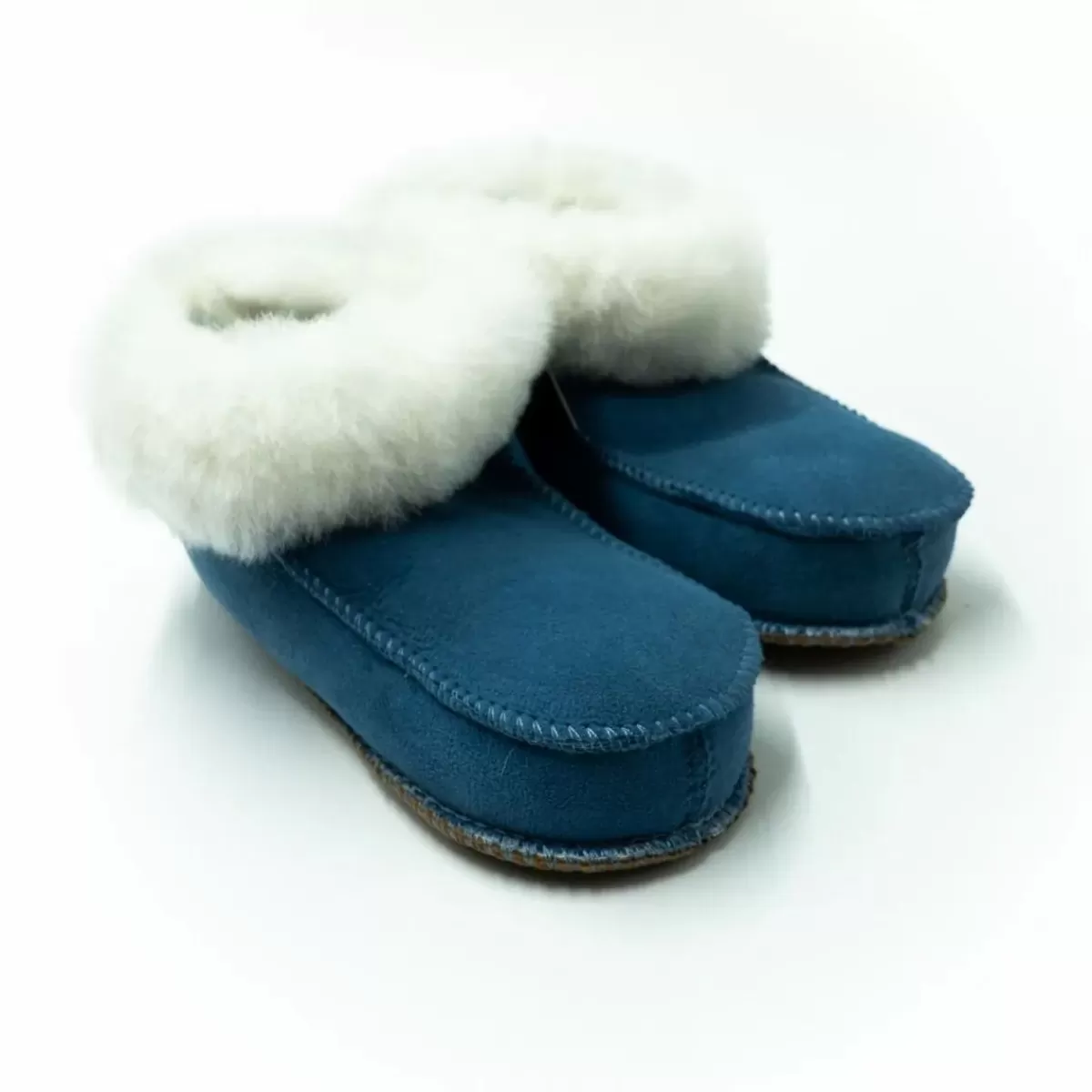 Sale Uld Futter Junior Blue Kinder Hausschuhe